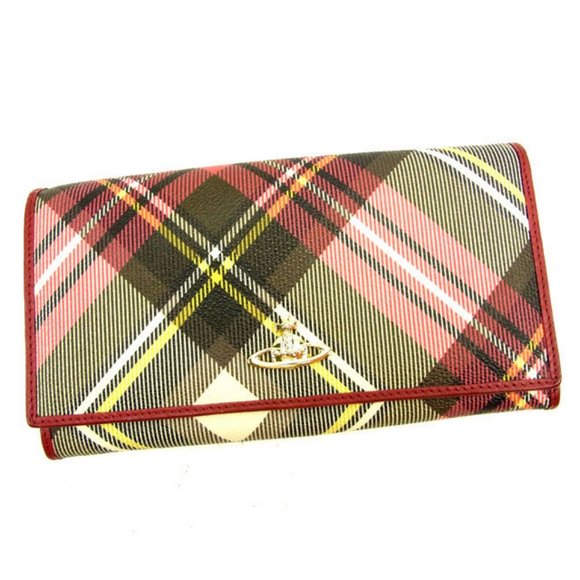 Vivienne Westwood Wallet Purse Long Wallet Orb Red Woman Authentic Used